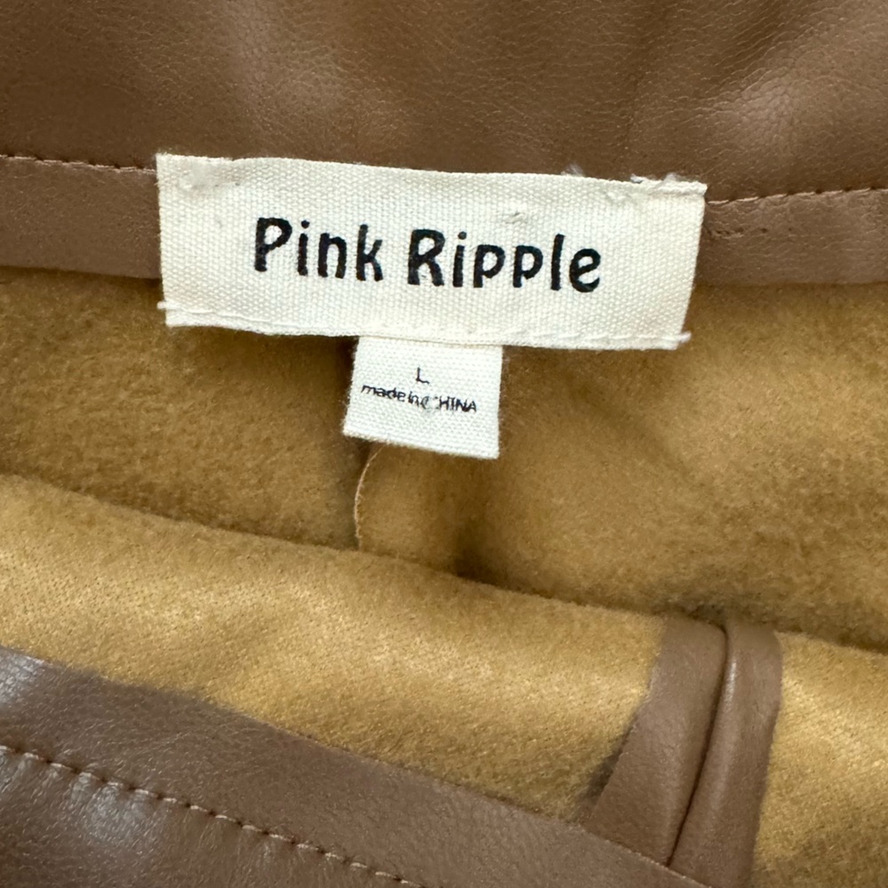 Elegant Mid-length Faux Leather Skirt by Pink Ripple - Picture 6 of 6